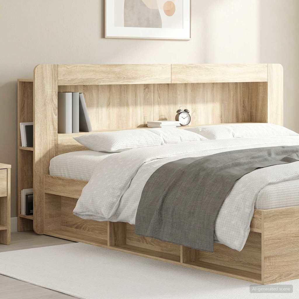 Testata del letto Rovere Sonoma Legno ingegnerizzato