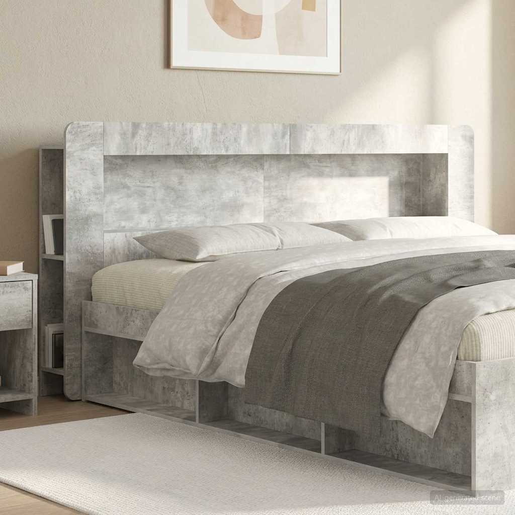 Testata del letto Grigio Cemento Legno ingegnerizzato