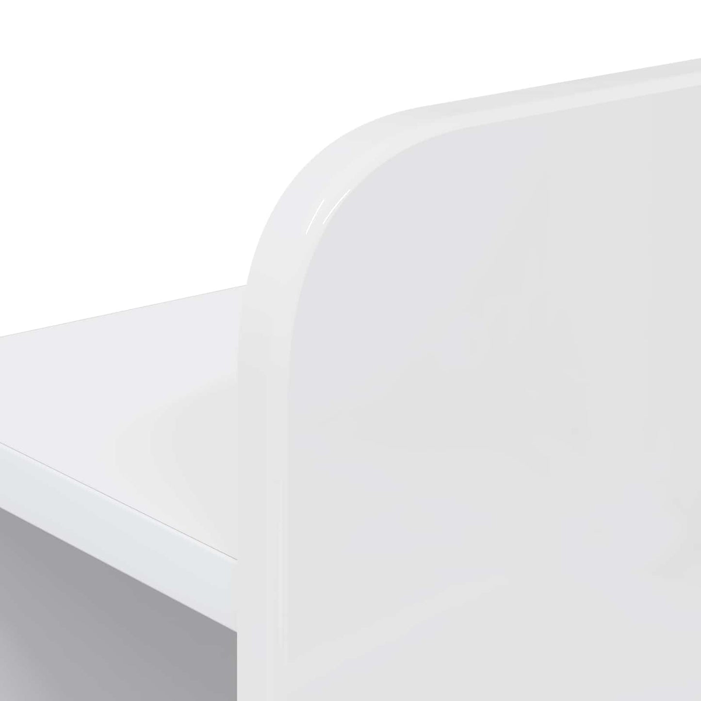Testata del letto Bianco Lucido Legno ingegnerizzato