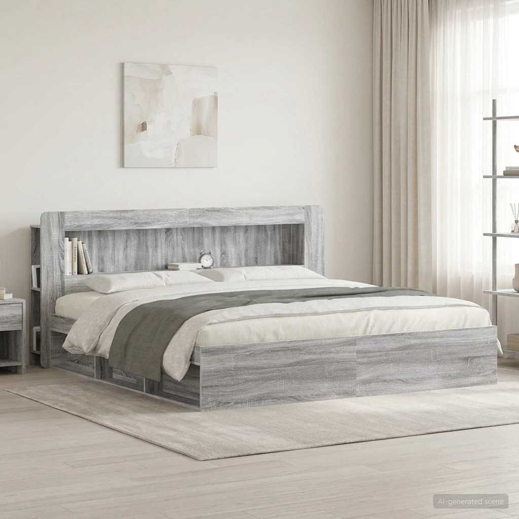 Testata del letto Grigio Sonoma Legno ingegnerizzato
