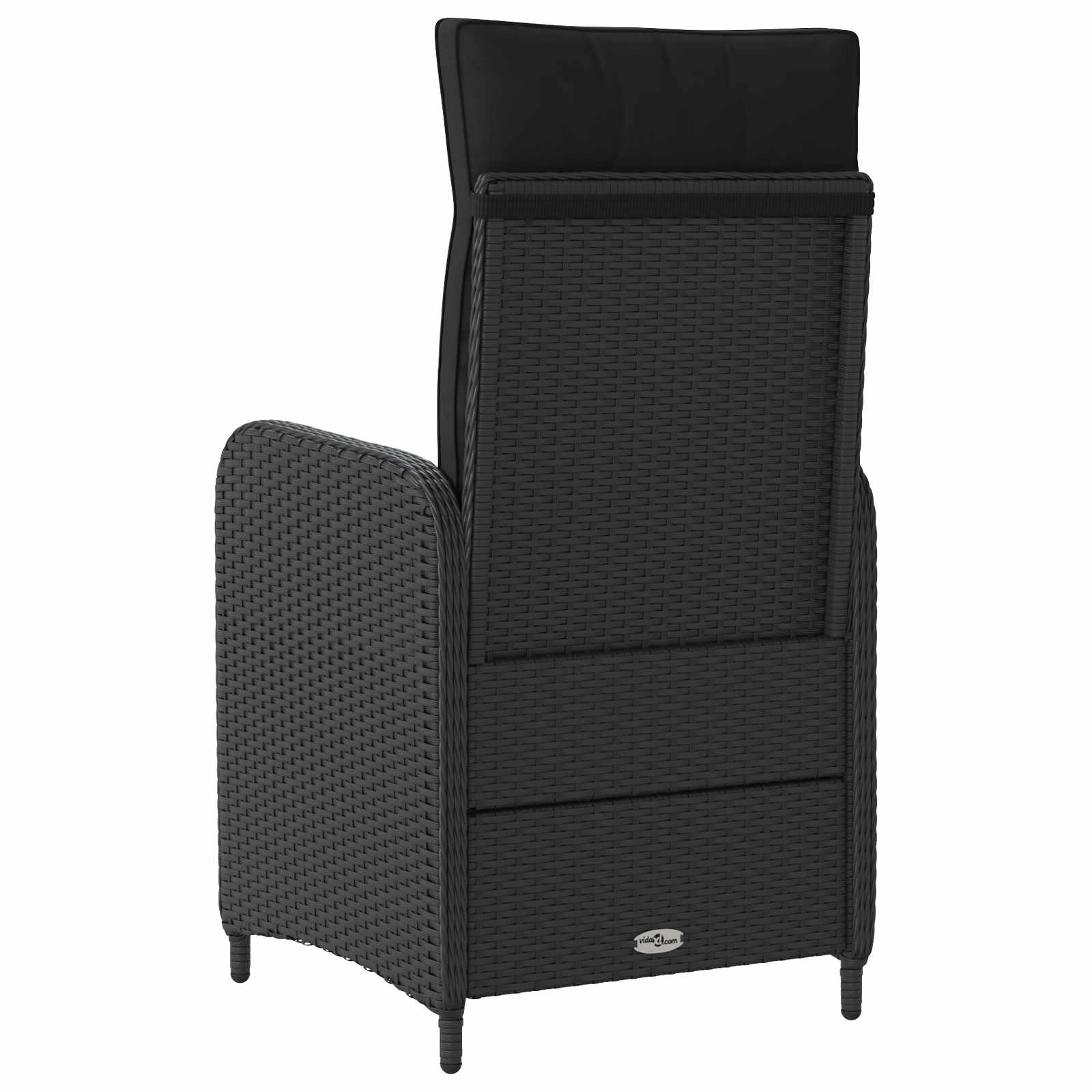 Sedia da giardino reclinabile Nero polyrattan | homemem39