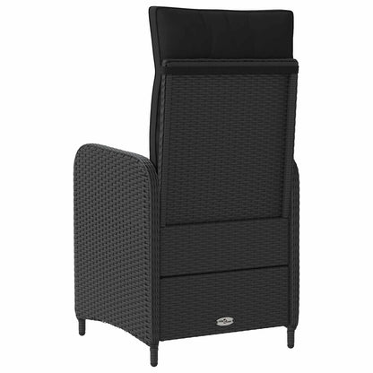 Sedia da giardino reclinabile Nero polyrattan | homemem39