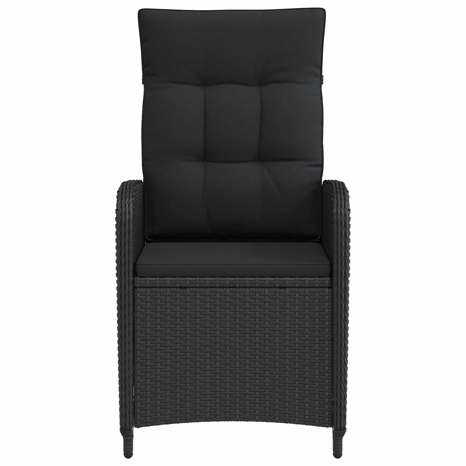 Sedia da giardino reclinabile Nero polyrattan | homemem39
