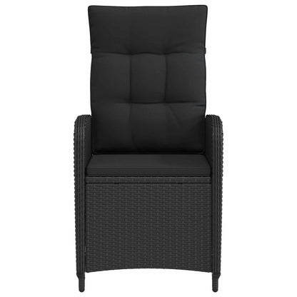 Sedia da giardino reclinabile Nero polyrattan | homemem39