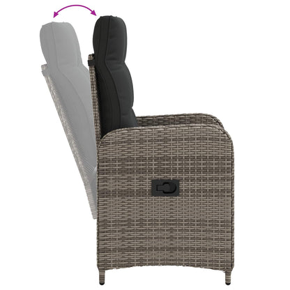 Sedia da giardino reclinabile Grigio e Grigio Scuro | homemem39