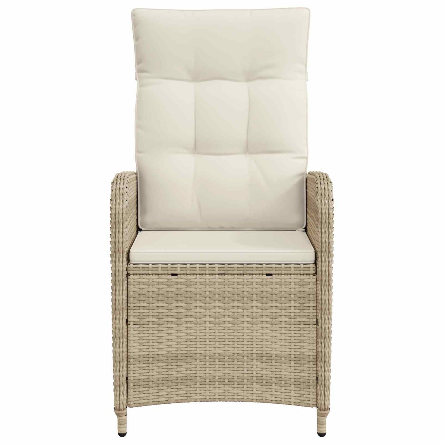 Sedia da giardino reclinabile Beige e Bianco Crema | homemem39