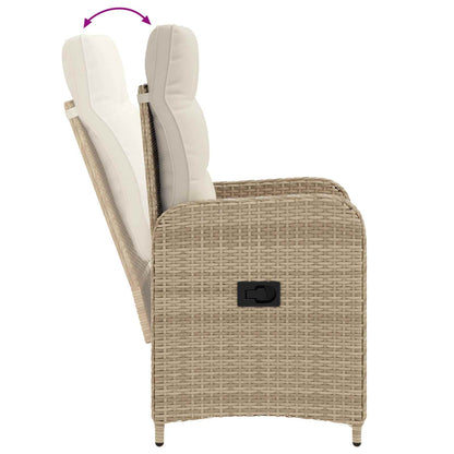 Sedia da giardino reclinabile Beige e Bianco Crema | homemem39