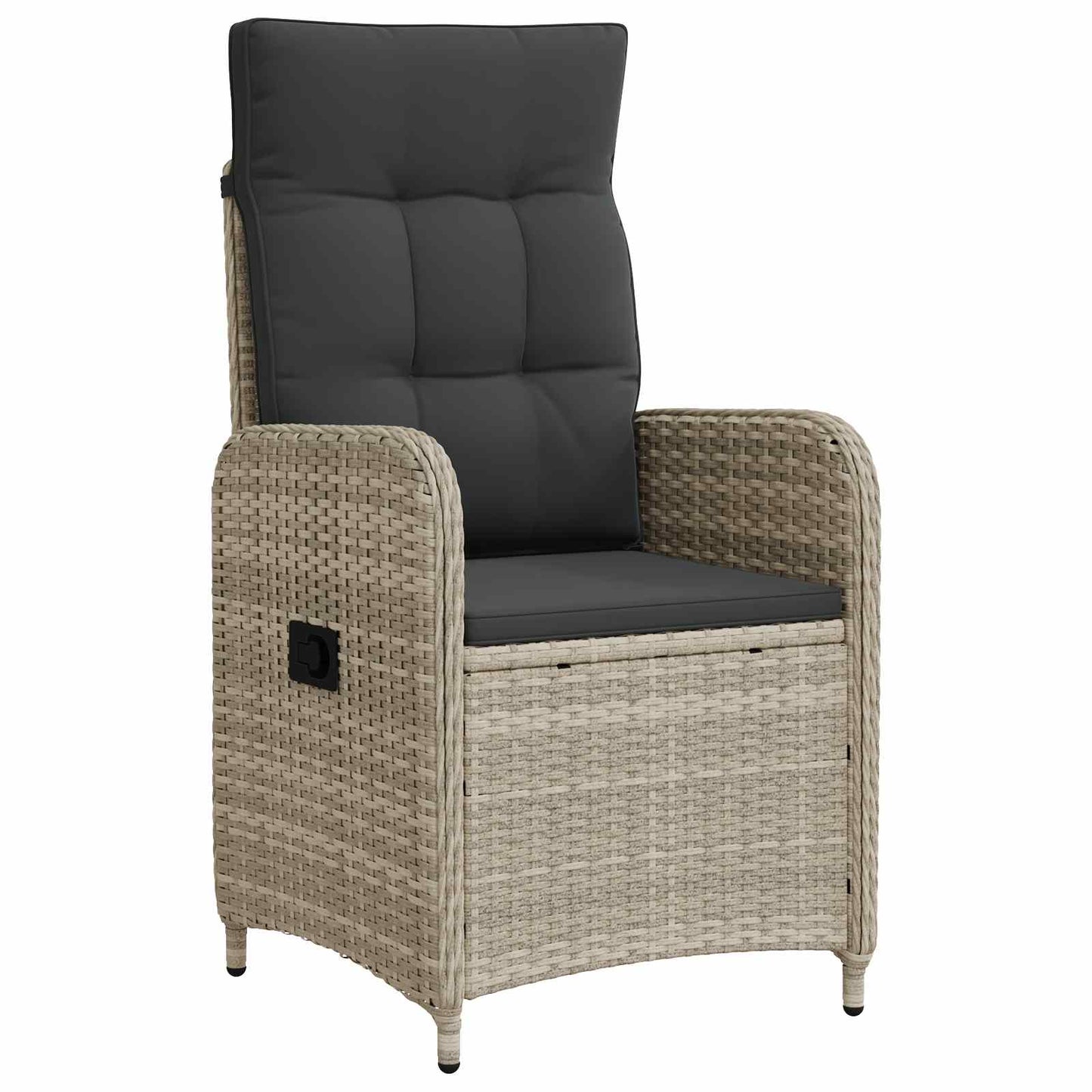 Sedia da giardino reclinabile Grigio chiaro e grigio scuro | homemem39