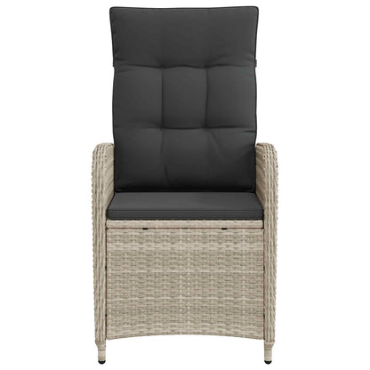Sedia da giardino reclinabile Grigio chiaro e grigio scuro | homemem39