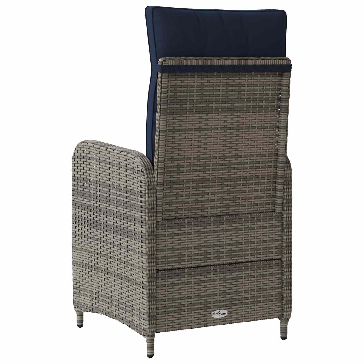 Sedia da giardino reclinabile Grigio e Blu Navy | homemem39
