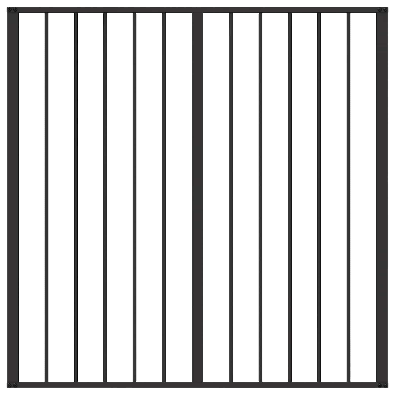 Cancello per cani 2 pcs Nero 100 x 100 cm Acciaio zincato | homemem39