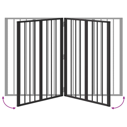 Cancello per cani 2 pcs Nero 100 x 100 cm Acciaio zincato | homemem39