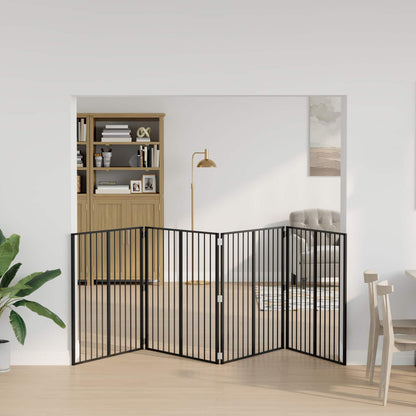 Cancello per cani 4 pcs Nero 100 x 100 cm Acciaio zincato | homemem39