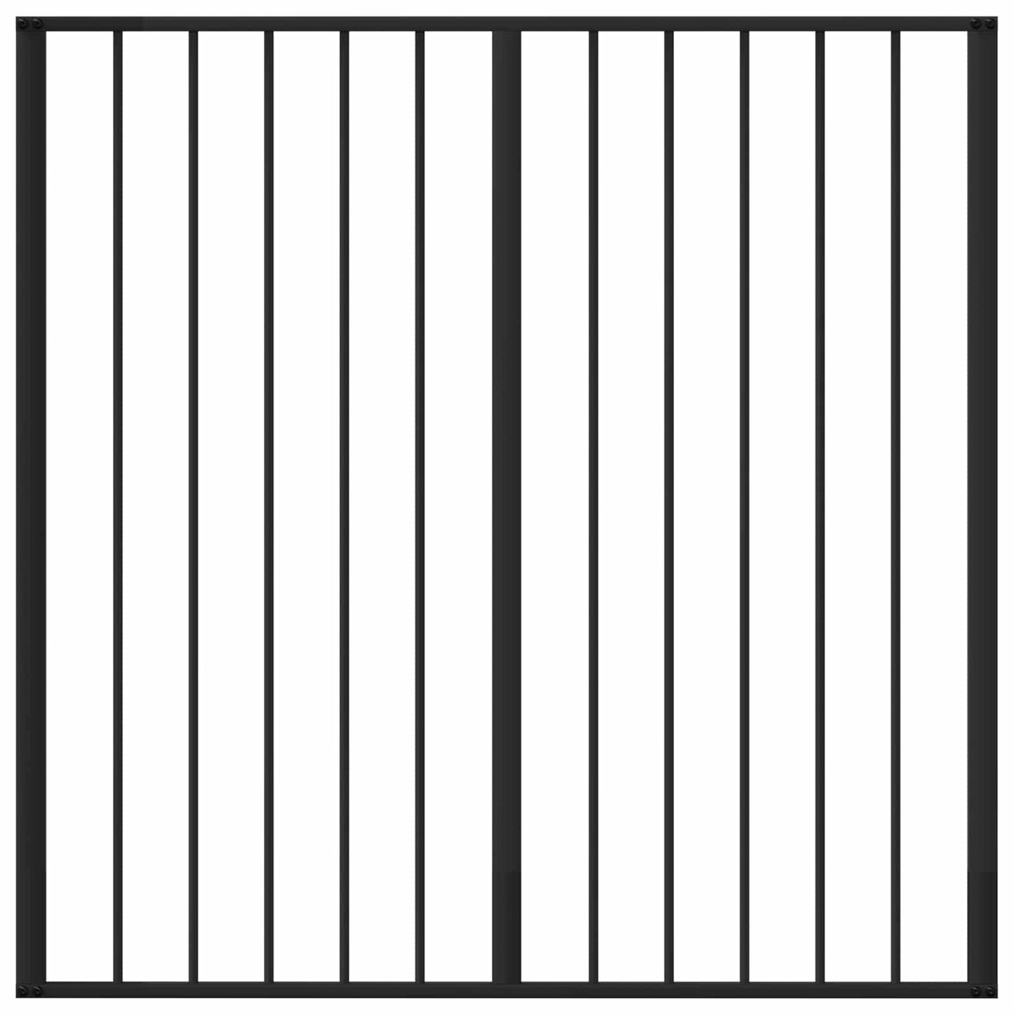 Cancello per cani 4 pcs Nero 100 x 100 cm Acciaio zincato | homemem39