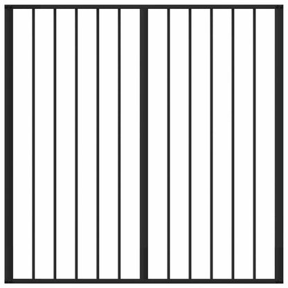 Cancello per cani 4 pcs Nero 100 x 100 cm Acciaio zincato | homemem39