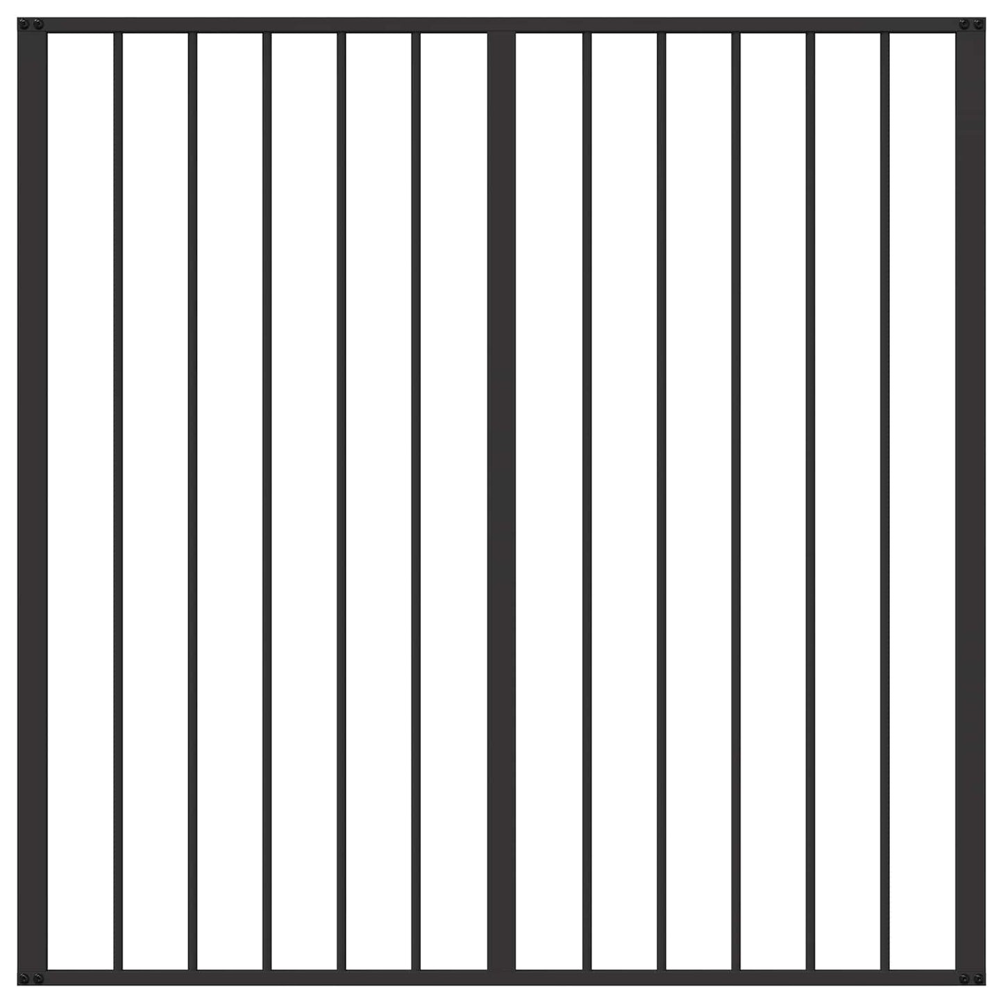 Cancello per cani 6 pcs Nero 100 x 100 cm Acciaio zincato | homemem39