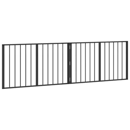 Cancello per cani 2 pcs Nero 100 x 60 cm Acciaio zincato | homemem39