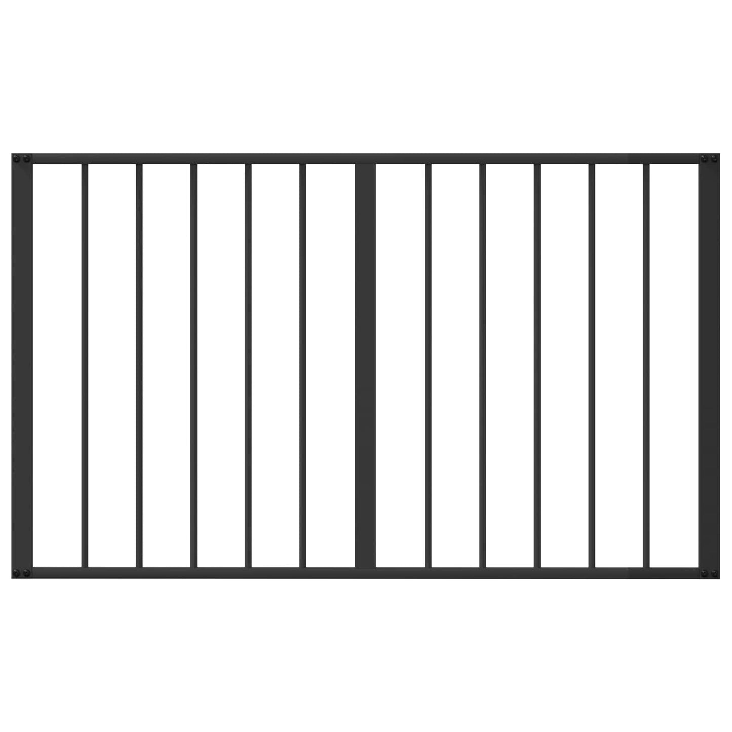 Cancello per cani 6 pcs Nero 100 x 60 cm Acciaio zincato | homemem39