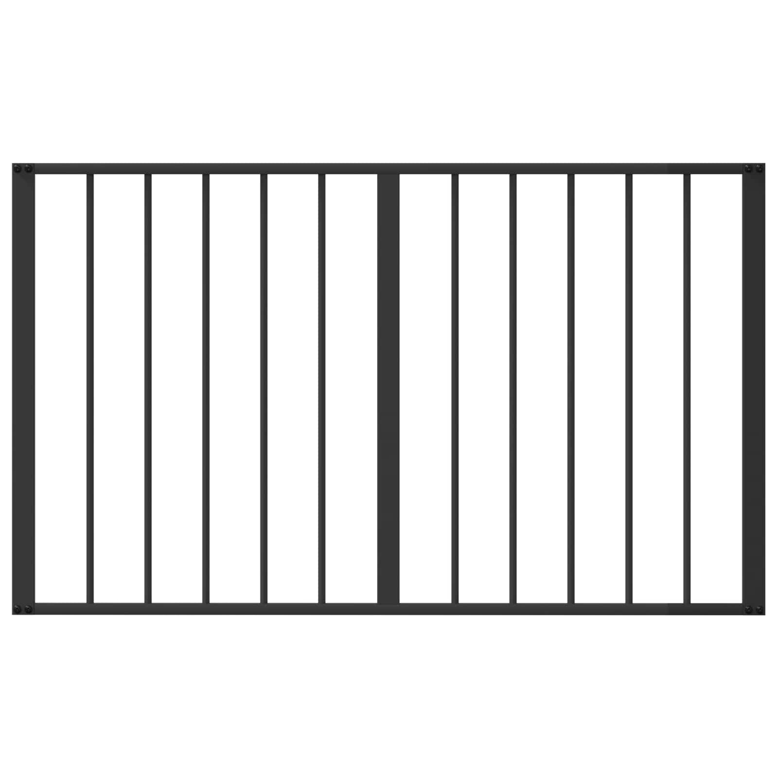 Cancello per cani 6 pcs Nero 100 x 60 cm Acciaio zincato | homemem39