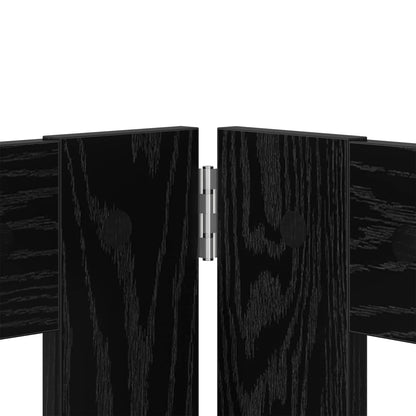 Cancello per cani con supporti 2 pcs Rovere Nero 100 x 100 cm | homemem39