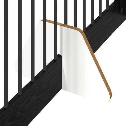 Cancello per cani con supporti 2 pcs Rovere Nero 100 x 100 cm | homemem39