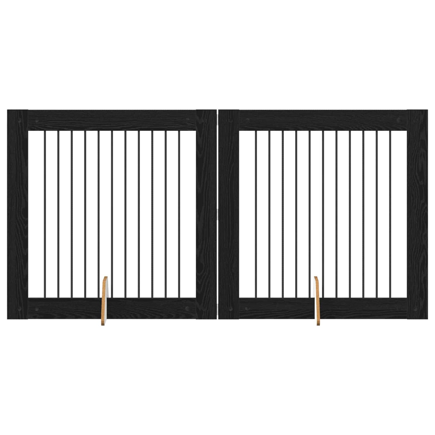 Cancello per cani con supporti 2 pcs Rovere Nero 100 x 100 cm | homemem39