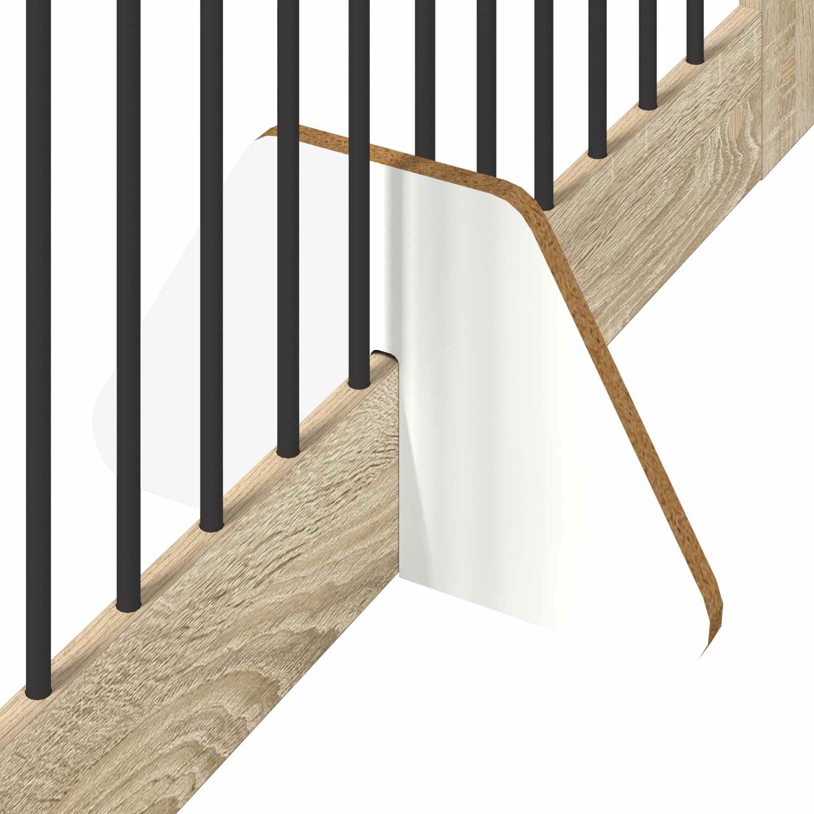 Cancello per cani con supporti 2 pcs Rovere Sonoma 100 x 100 cm | homemem39