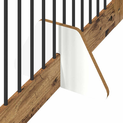 Cancello per cani con supporti 2 pcs Legno antico 100 x 100 cm | homemem39