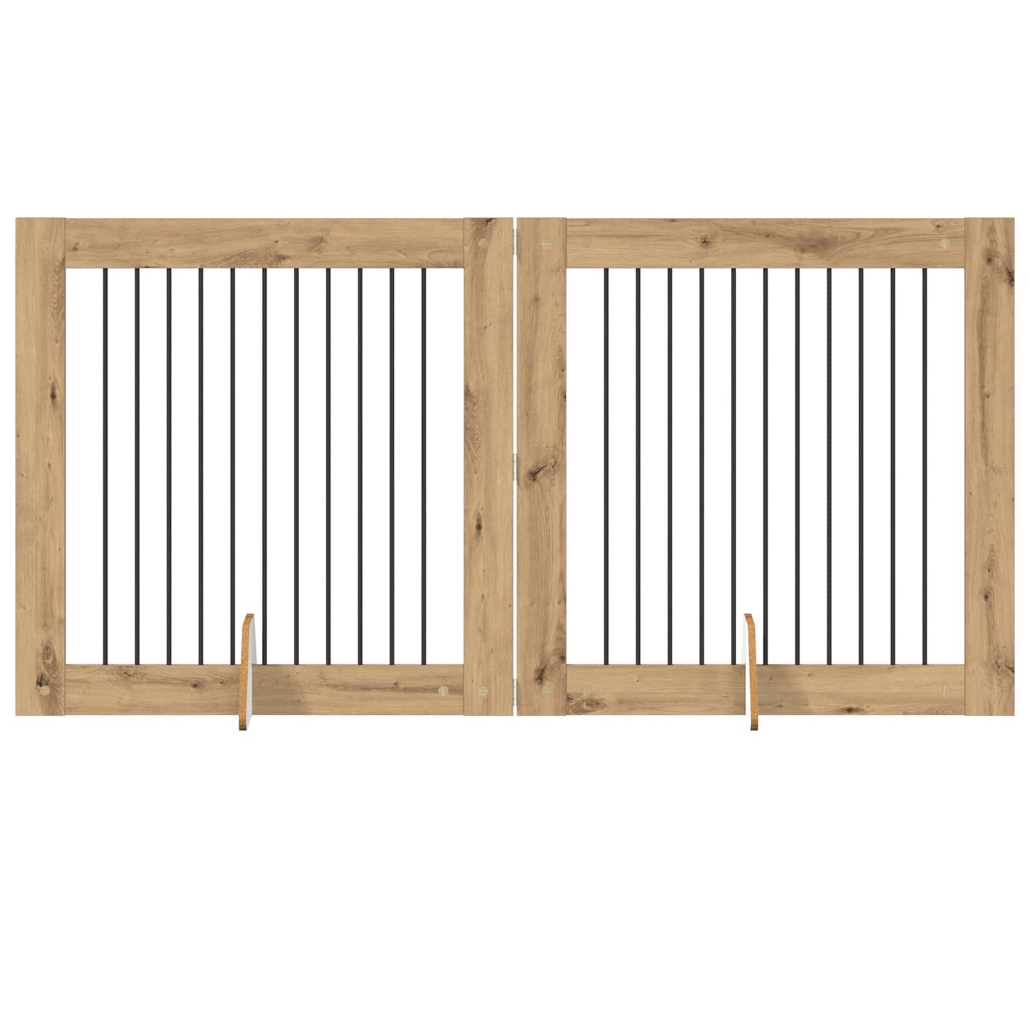 Cancello per cani con supporti 2 pcs Rovere Artigianale | homemem39