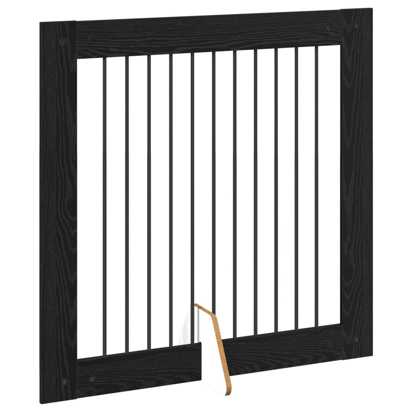 Cancello per cani con supporti 4 pcs Rovere Nero 100 x 100 cm | homemem39