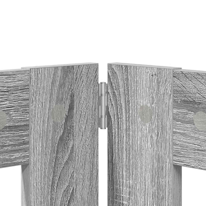 Cancello per cani con supporti 4 pcs Grigio Sonoma 100 x 100 cm | homemem39
