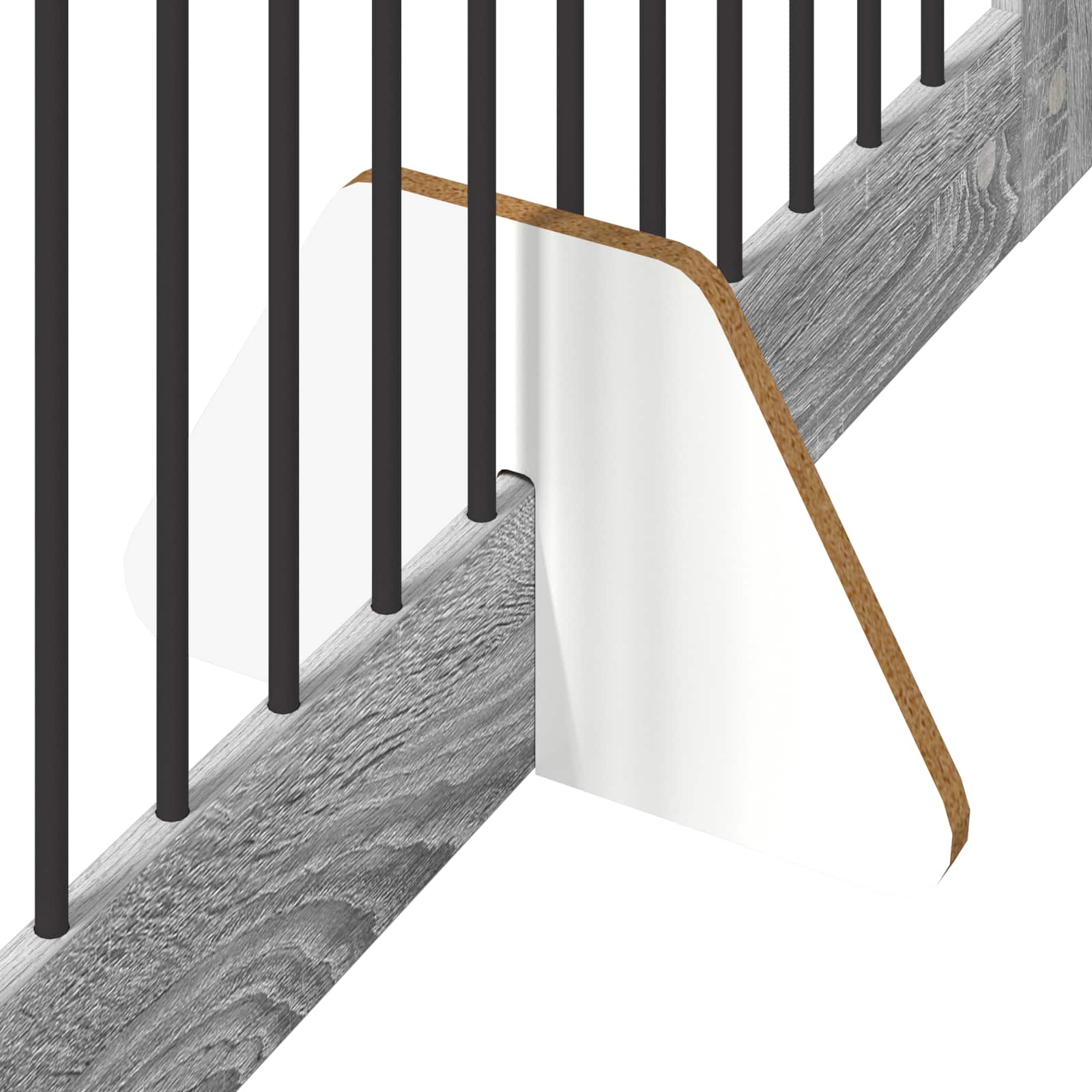 Cancello per cani con supporti 4 pcs Grigio Sonoma 100 x 100 cm | homemem39