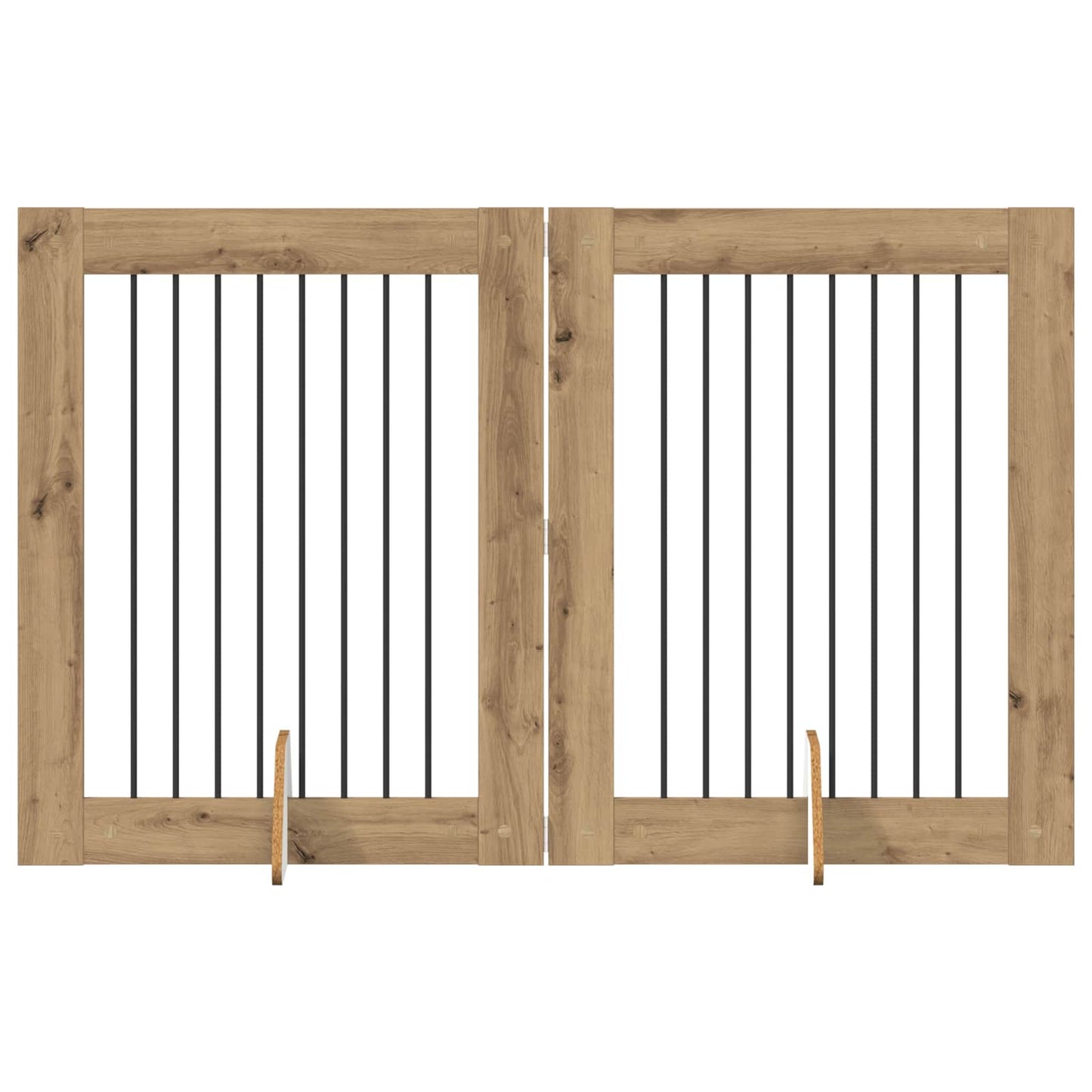 Cancello per cani con supporti 2 pcs Rovere Artigianale | homemem39