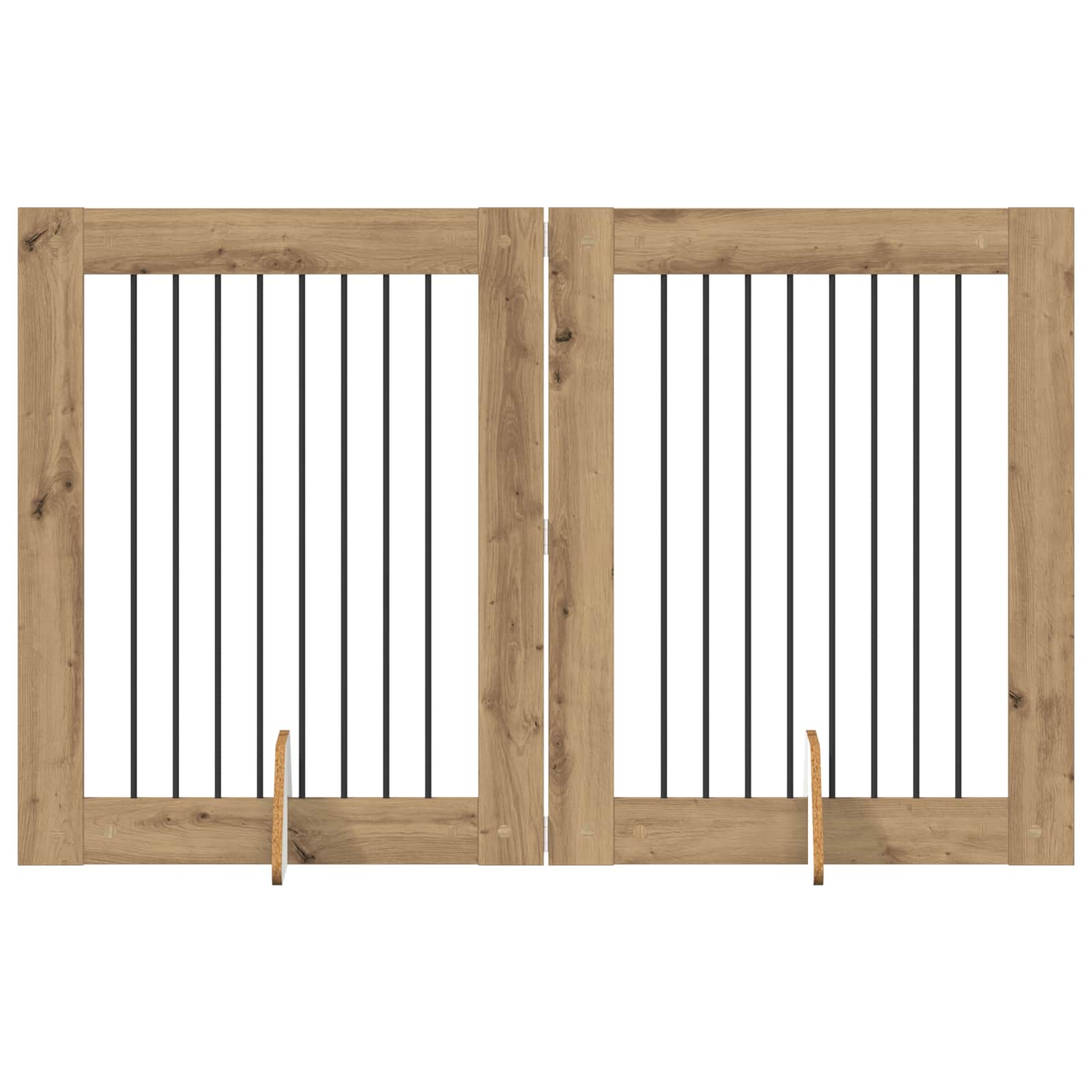 Cancello per cani con supporti 2 pcs Rovere Artigianale | homemem39