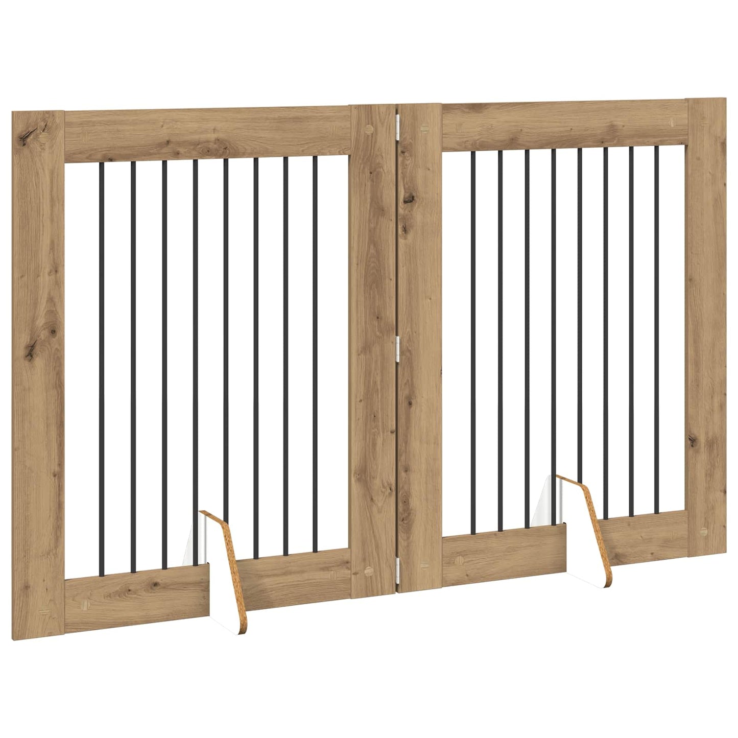 Cancello per cani con supporti 2 pcs Rovere Artigianale | homemem39