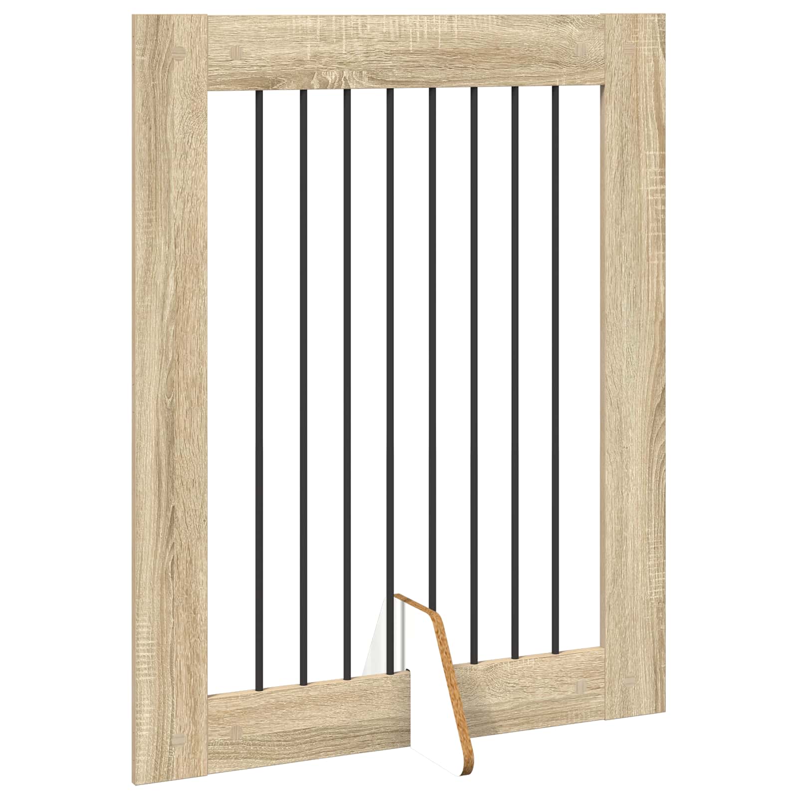Cancello per cani con supporti 4 pcs Rovere Sonoma 80 x 100 cm | homemem39