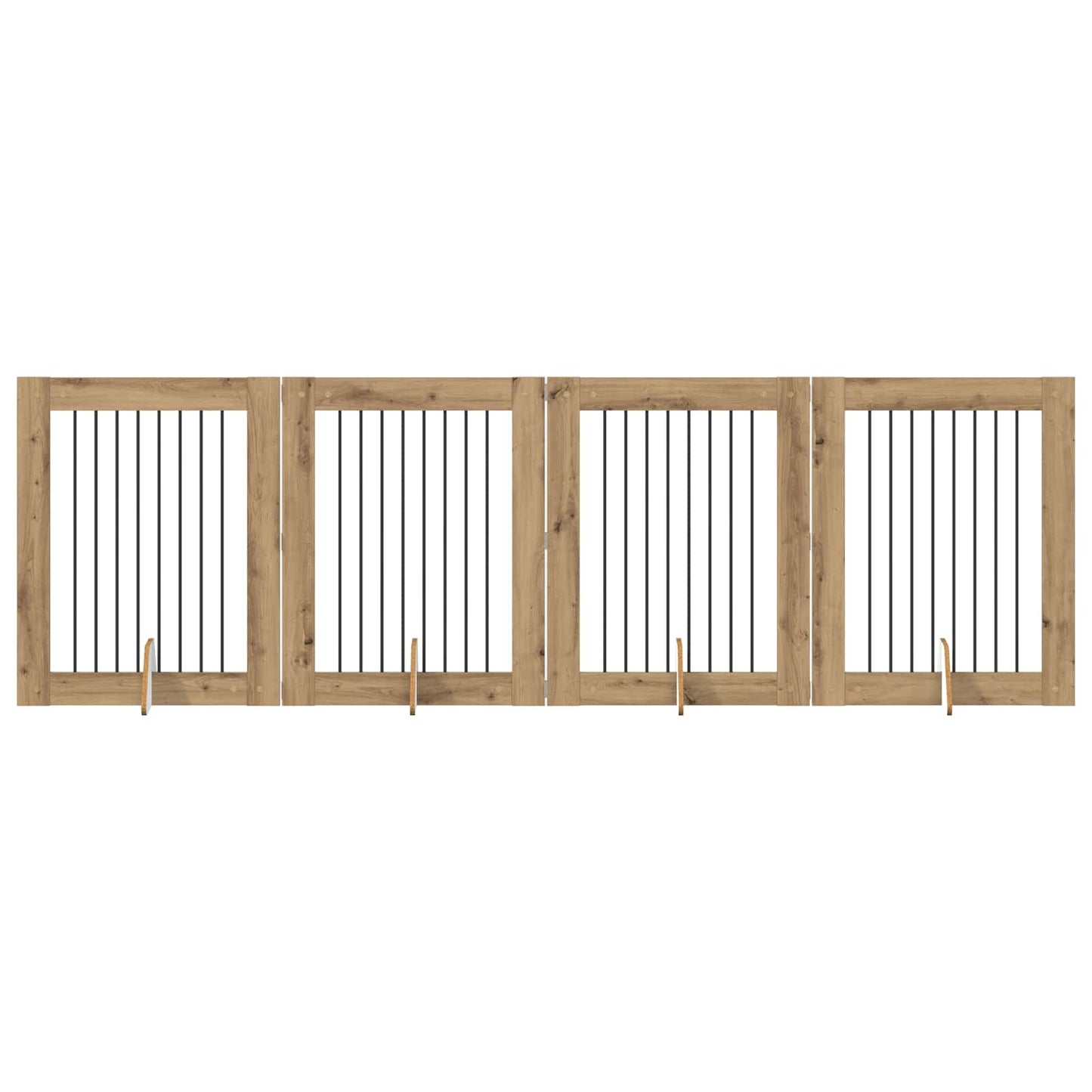 Cancello per cani con supporti 4 pcs Rovere Artigianale | homemem39