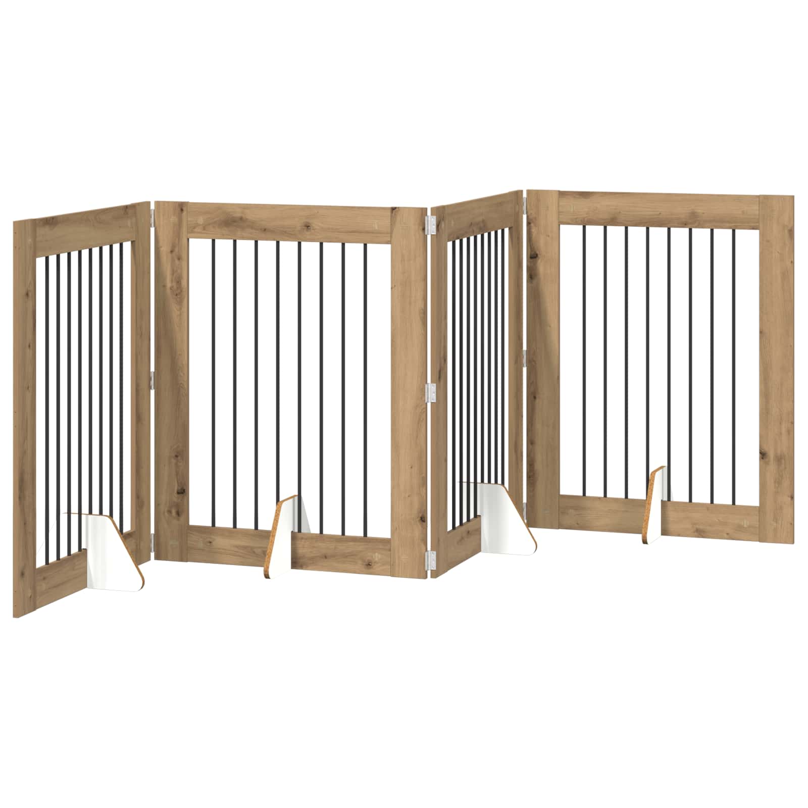 Cancello per cani con supporti 4 pcs Rovere Artigianale | homemem39