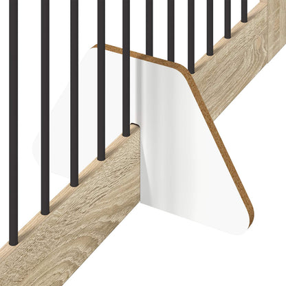 Cancello per cani con supporti 2 pcs Rovere Sonoma 100 x 80 cm | homemem39