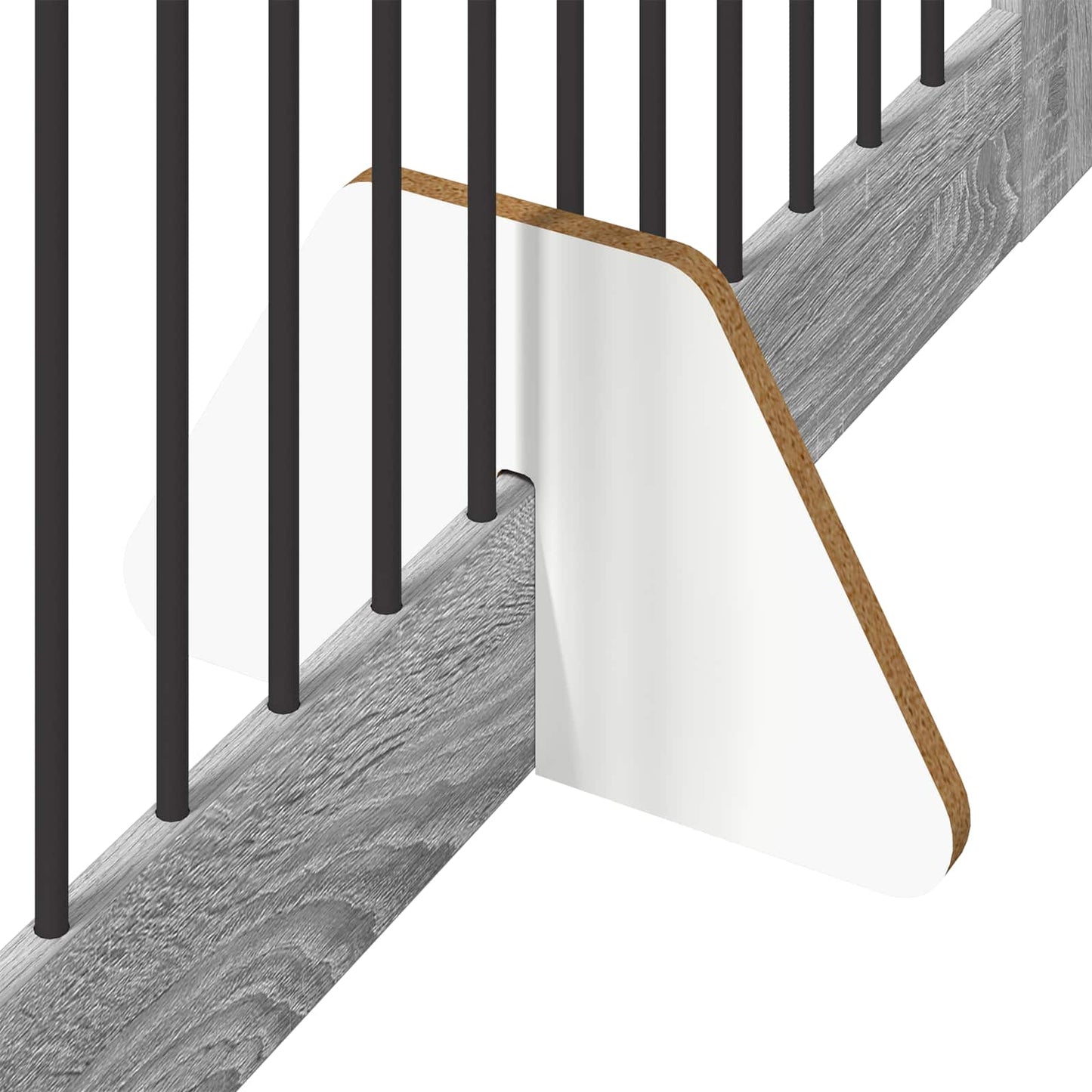 Cancello per cani con supporti 2 pcs Grigio Sonoma 100 x 80 cm | homemem39
