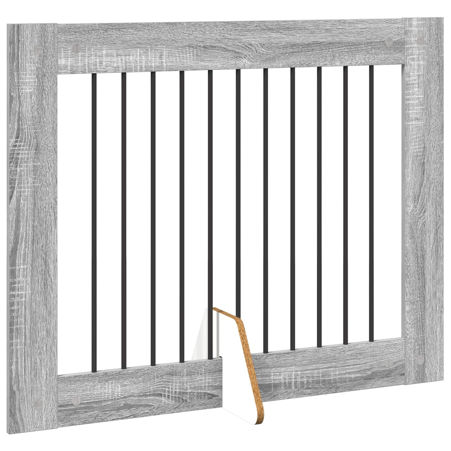 Cancello per cani con supporti 2 pcs Grigio Sonoma 100 x 80 cm | homemem39