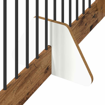 Cancello per cani con supporti 2 pcs Legno antico 100 x 80 cm | homemem39