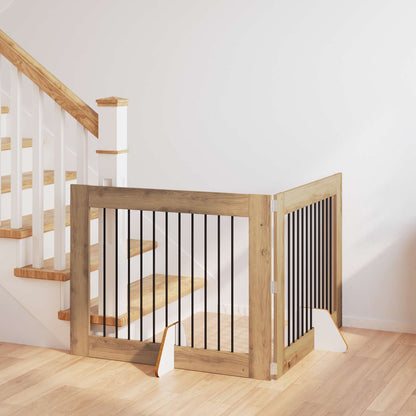 Cancello per cani con supporti 2 pcs Rovere Artigianale | homemem39