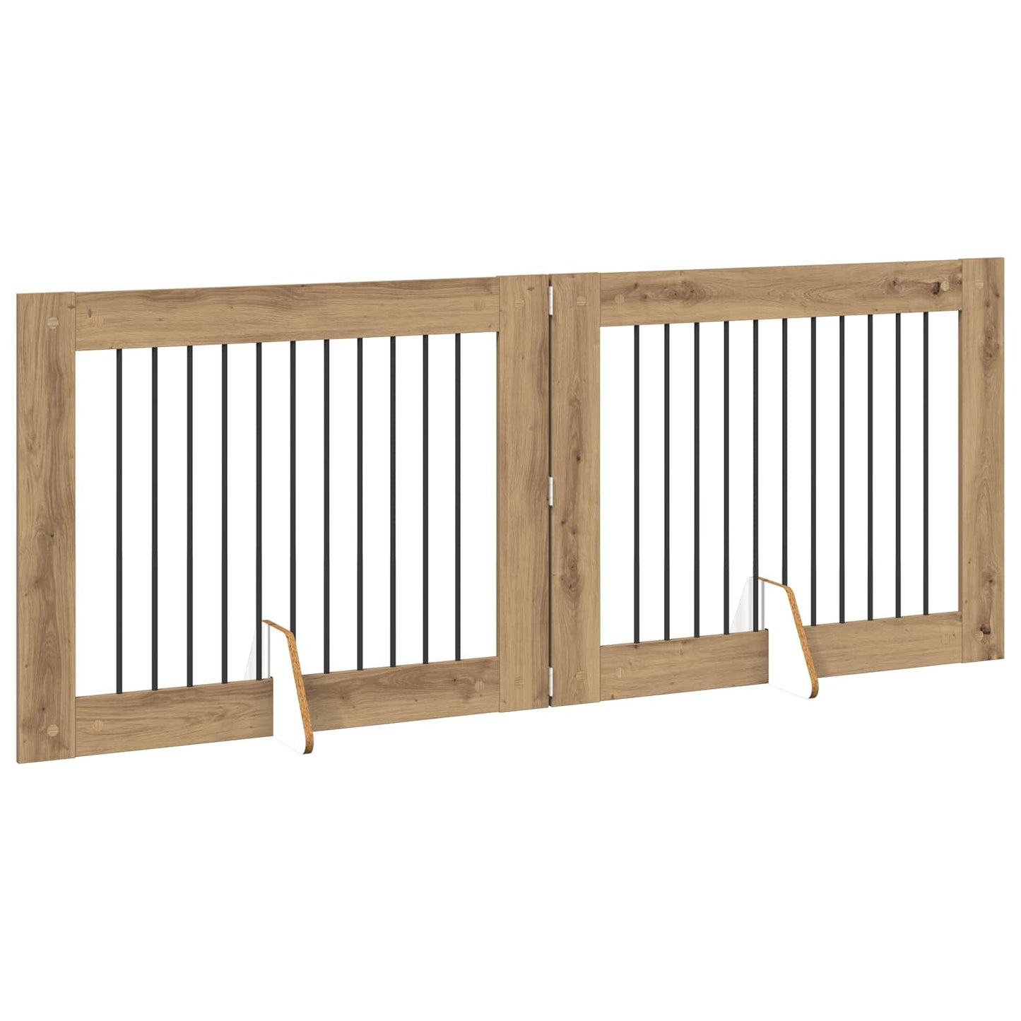 Cancello per cani con supporti 2 pcs Rovere Artigianale | homemem39