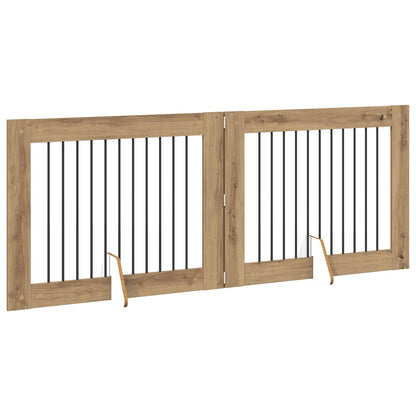 Cancello per cani con supporti 2 pcs Rovere Artigianale | homemem39