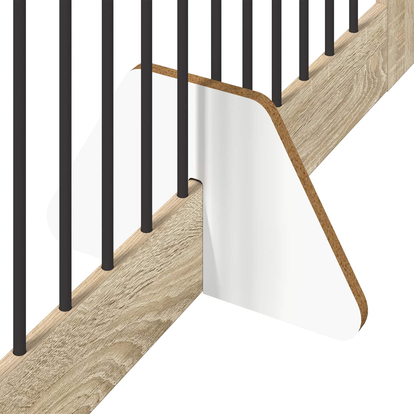 Cancello per cani con supporti 4 pcs Rovere Sonoma 100 x 80 cm | homemem39
