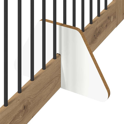 Cancello per cani con supporti 4 pcs Rovere Artigianale | homemem39