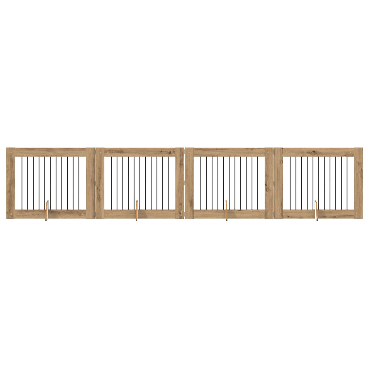 Cancello per cani con supporti 4 pcs Rovere Artigianale | homemem39