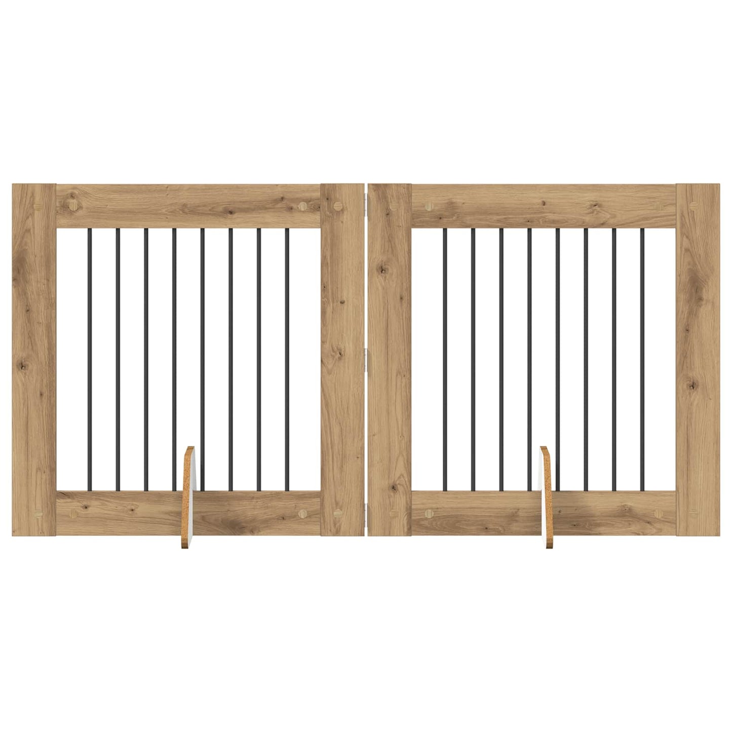 Cancello per cani con supporti 2 pcs Rovere Artigianale | homemem39