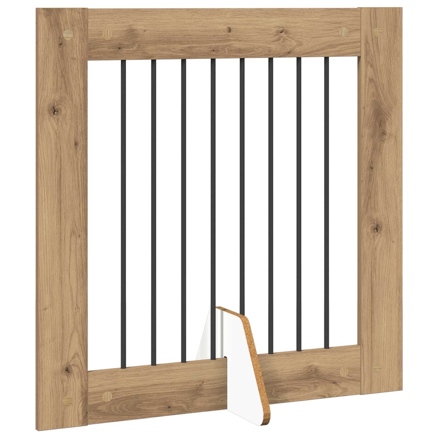 Cancello per cani con supporti 4 pcs Rovere Artigianale | homemem39